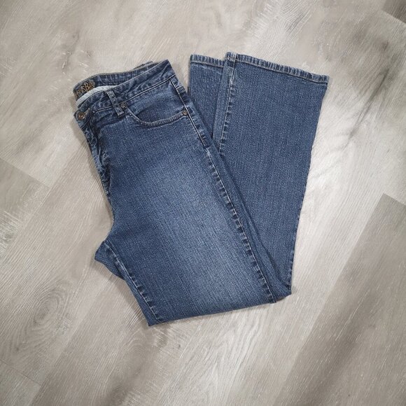 St John's Bay Petite Ladies Size 12P Medium Wash Secretly Slender Bootcut Jeans - Picture 5 of 9